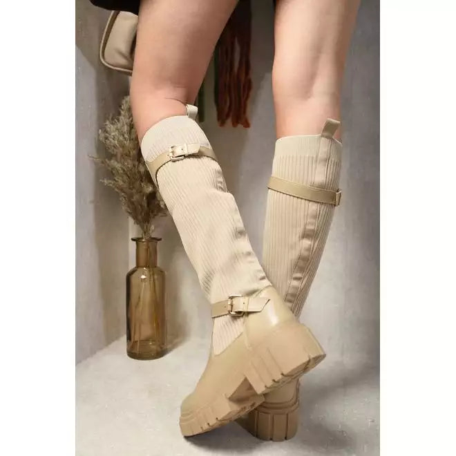 Knee High Chunky Sock Boots