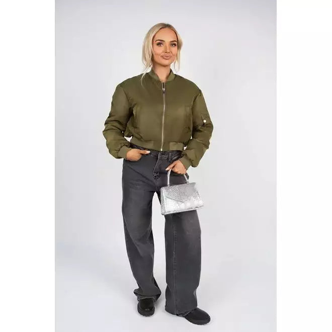 Long Sleeve Zip Up Puffer Jacket
