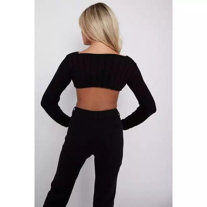 Twist Knot Cut Out Crop Top