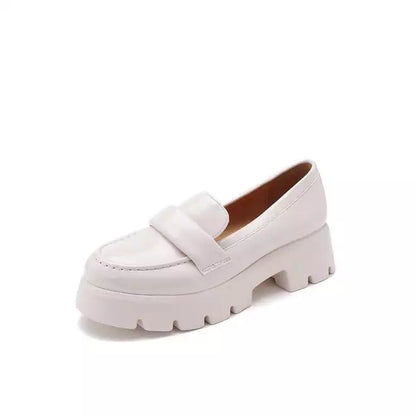 Leather chunky Slip on loafers