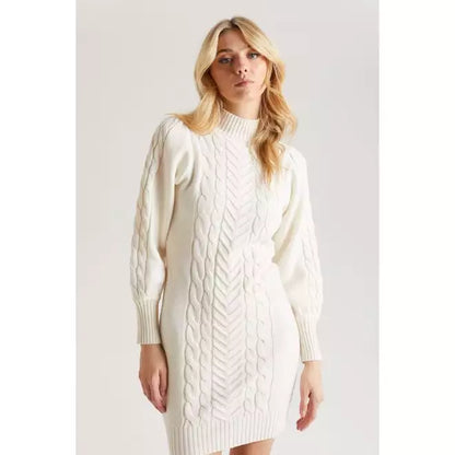 Cream Cable Knit Dress