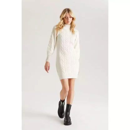 Cream Cable Knit Dress