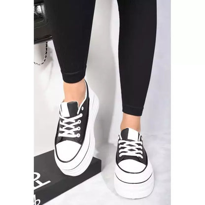 Wedge Lace Up Trainers
