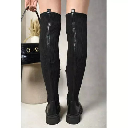 Platform Over The Knee Chunky Boots