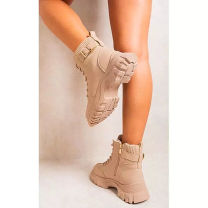Lace Up Platform Ankle Boots