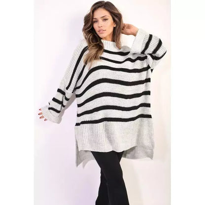 Neck Oversized Open Shoulder Jumper