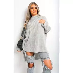 Neck Oversized Open Shoulder Jumper
