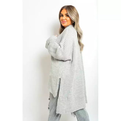 Neck Oversized Open Shoulder Jumper