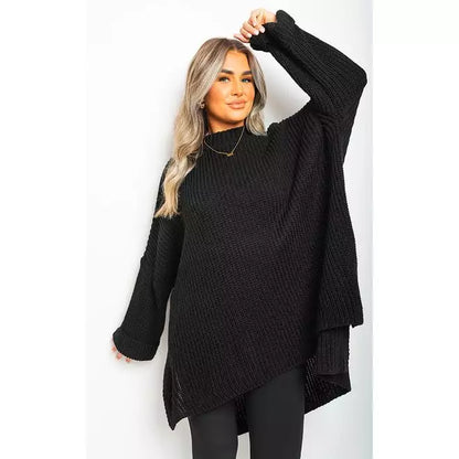 Oversized Long Sleeve Knitted Jumper