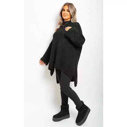 Oversized Long Sleeve Knitted Jumper
