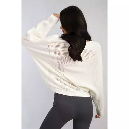 Neck Back Patterned Knitted Jumper