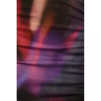 Printed Long Sleeve Ruched Midi Dress