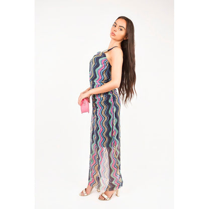 Mesh Strap Maxi Dress