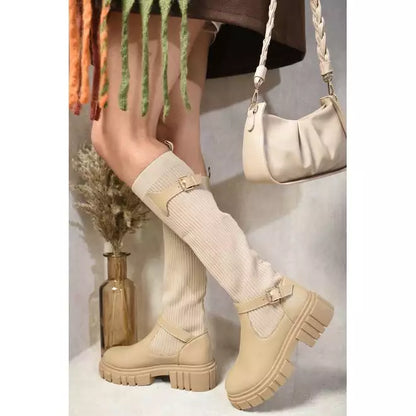 Knee High Chunky Sock Boots