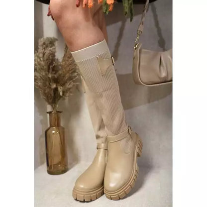 Knee High Chunky Sock Boots