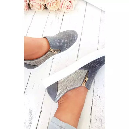 Suede Zip Pumps Trainers