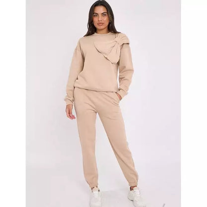 Bow detail fleece co-ord