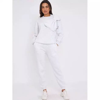 Bow detail fleece co-ord