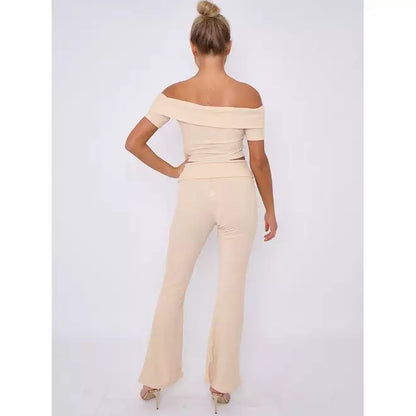 Lace up ribbed co-ord