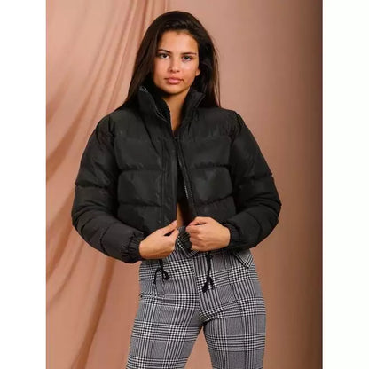 Reflective Cropped Puffer Jacket
