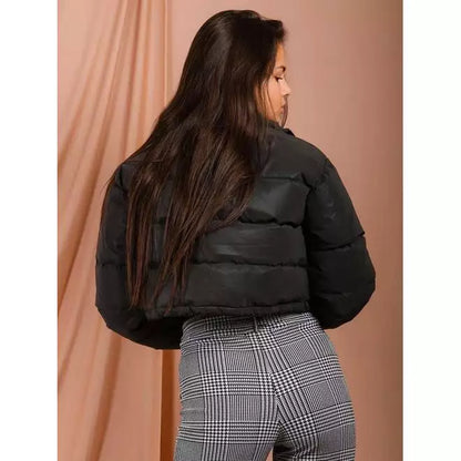 Reflective Cropped Puffer Jacket