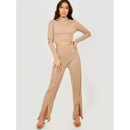 Tie Knot Back Ribbed Co-ord set