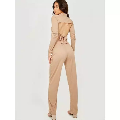 Tie Knot Back Ribbed Co-ord set