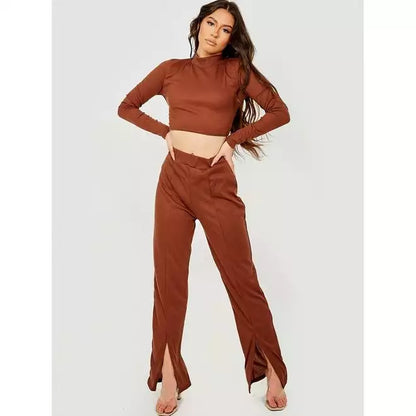 Tie Knot Back Ribbed Co-ord set