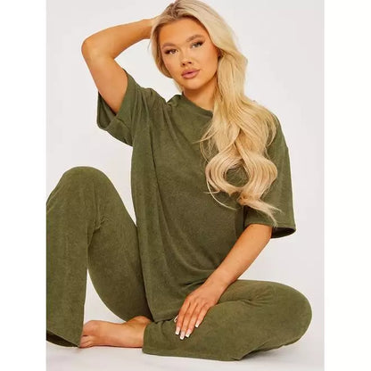 Oversized top and flare co-ord